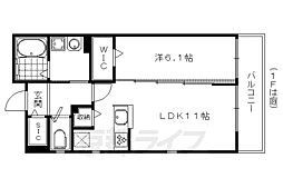 ＥＬ　ＭＡＩＳＯＮ京都下鴨 2階1LDKの間取り