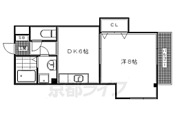ファーストイワクラ 1DKの間取図画像