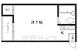 花櫚館 ワンルームの間取図画像