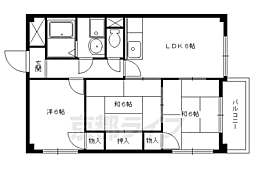 オークハイツ 3LDKの間取図画像