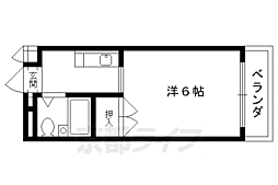 サンライズヒガシラ 1Kの間取図画像