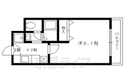 メゾンKthree 1Kの間取図画像