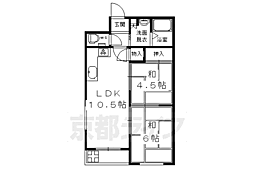 グレース高野 2LDKの間取図画像