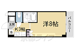 カルテットコボリA棟 1Kの間取図画像