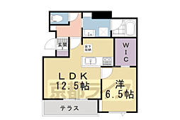グランメゾン ヒラキ 1LDKの間取図画像