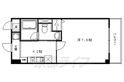 カサカリエンテ 1Kの間取図画像