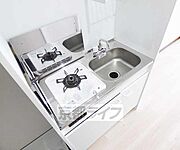 ガス1口コンロのキッチンです