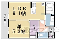 ラ・グレース 1LDKの間取図画像