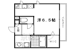 オヴィーレ北白川 1Kの間取図画像