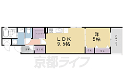 ベラジオ雅び京都烏丸西 1LDKの間取図画像