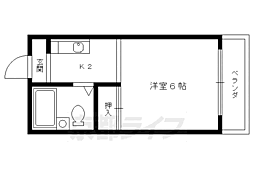 サンチェリーたかだNo.3 1Kの間取図画像