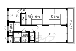 ドエル修学院 3DKの間取図画像