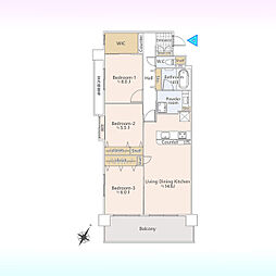 セザール大宮日進 3LDKの間取図画像