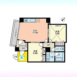 越谷南パークホームズ 2LDKの間取図画像