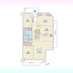 春日部ファミールハイツ 4LDKの間取図画像