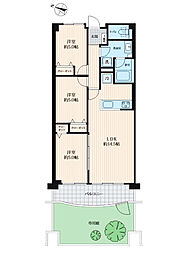 大宮公園ロジュマン 3LDKの間取図画像
