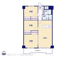 ウェルフェアグリーン越谷 3LDKの間取図画像
