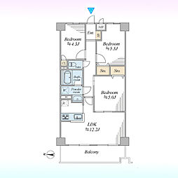 ワコーレ越谷 3LDKの間取図画像