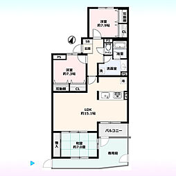 ライオンズマンション大宮吉野原 3LDKの間取図画像