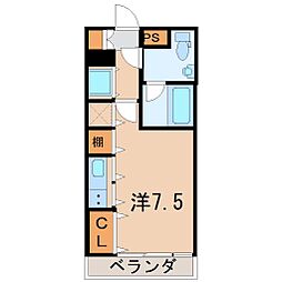 ノヴエルマンション443 ワンルームの間取図画像