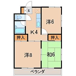 カーサプリマヴェラ 3Kの間取図画像