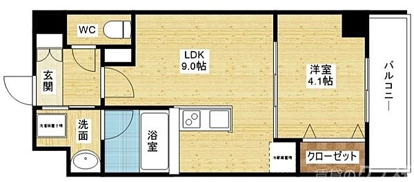 グランディア大阪ノース ｜大阪府大阪市淀川区新北野1丁目(賃貸マンション1LDK・2階・32.55㎡)の写真 その2