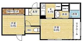 キューブコート・東三国  ｜ 大阪府大阪市淀川区東三国5丁目（賃貸アパート2K・2階・33.80㎡） その2