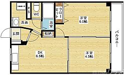 第三田村マンション 2DKの間取図画像