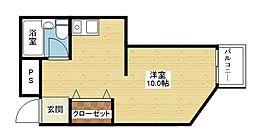 ムーンライト大桐 ワンルームの間取図画像