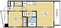 プレジオ十三 1LDKの間取図画像