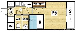 S-RESIDENCE新大阪Rish 1Kの間取図画像