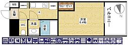 アドバンス大阪ビヤン 1Kの間取図画像