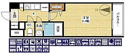 スプランディッド十三本町 1Kの間取図画像