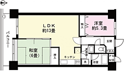 サニークレスト真鶴アネックス 2LDKの間取図画像