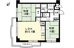 ファミールヴィラ第3仙石原 2LDKの間取図画像