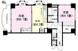イーグル湯河原ビューリゾート 2DKの間取図画像