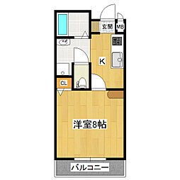 KMT 1Kの間取図画像