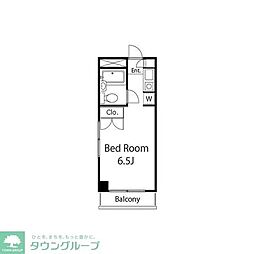 ＴＩＫＳ1 4階ワンルームの間取り
