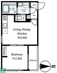 GRADUS上溝III 3階1LDKの間取り