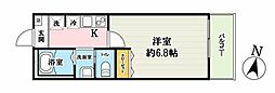 キャメル八王子北野町 1Kの間取図画像