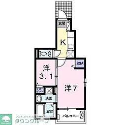 スペチアーレ平岡 2Kの間取図画像
