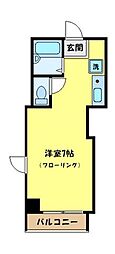 宮崎ビル ワンルームの間取図画像