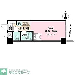 TKビルディングキャンパスコートTK 1Kの間取図画像