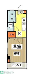 共栄ハイツ 1Kの間取図画像