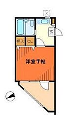 フラット桜ケ丘 1Kの間取図画像