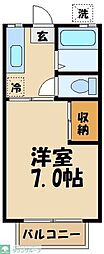 ピアシティナカムラ 1Kの間取図画像