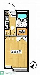 ハイツ・グランバレー 1Kの間取図画像