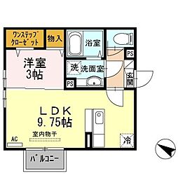 リアン 1LDKの間取図画像