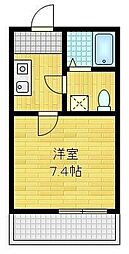 OMテラスみなみ野 1Kの間取図画像