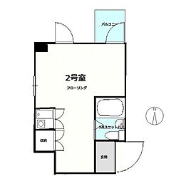 シオン八王子 ワンルームの間取図画像